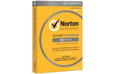 Norton Security&lt;br&gt;Premium Edition&lt;br&gt;1 Year Subscription&lt;br&gt;10 Devices