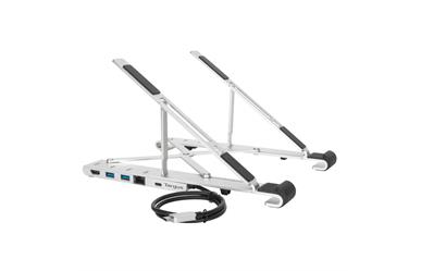 Portable Laptop Stand with Integrated Dock