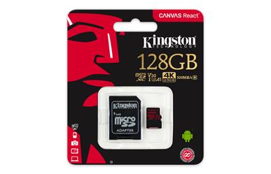 Canvas React&lt;br&gt;128GB Class 10&lt;br&gt;UHS-I Flash Card&lt;br&gt;100MB/s Read 80MB/s Write&lt;br&gt;Five Year Warranty